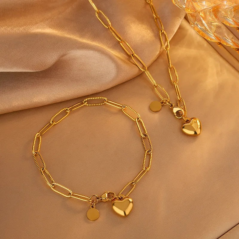 Set Pulsera y Collar Love