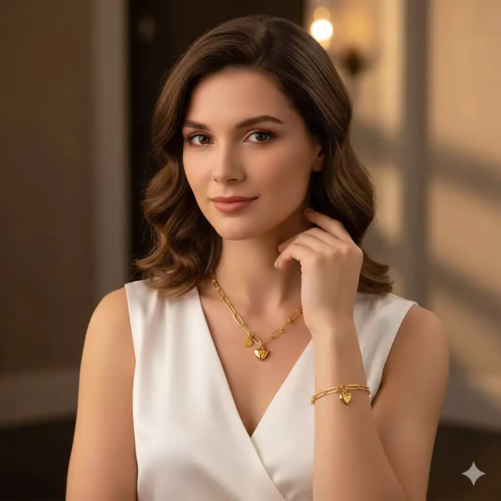 Set Pulsera y Collar Love